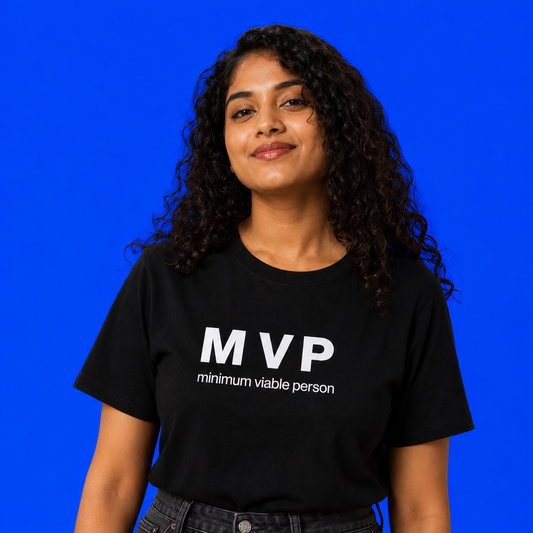 MVP Minimum Viable Person — Funny Bengali Work Life T-Shirt | Machh Bhat